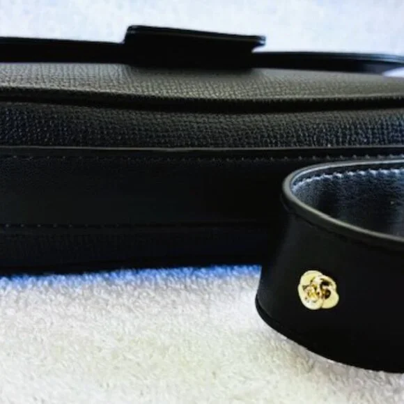 Ted Baker London Rory crossbody in black leather with gold hardware NWT - Picture 6 of 8